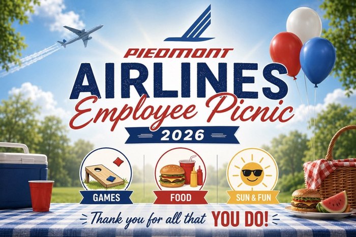 Piedmont Airlines Employee Picnic event flyer