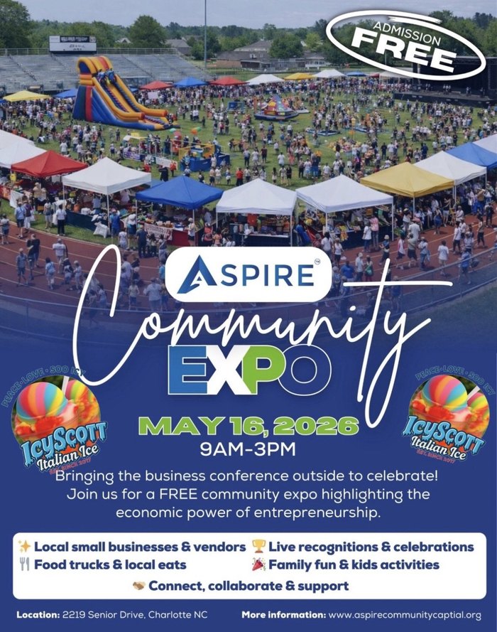 Aspire Community Expo event flyer